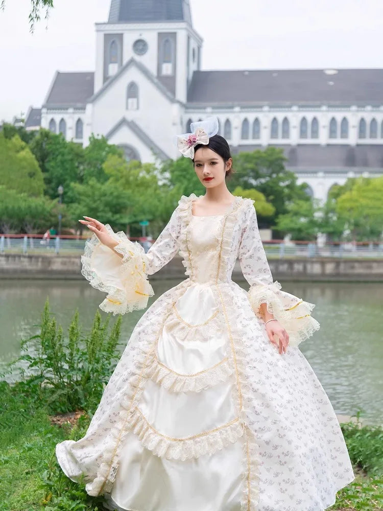 Medieval Retro Court Ball Gown Wedding Evening Dresses Victorian Prom Theater Party Gowns Masquerade Stage Princess Outfit