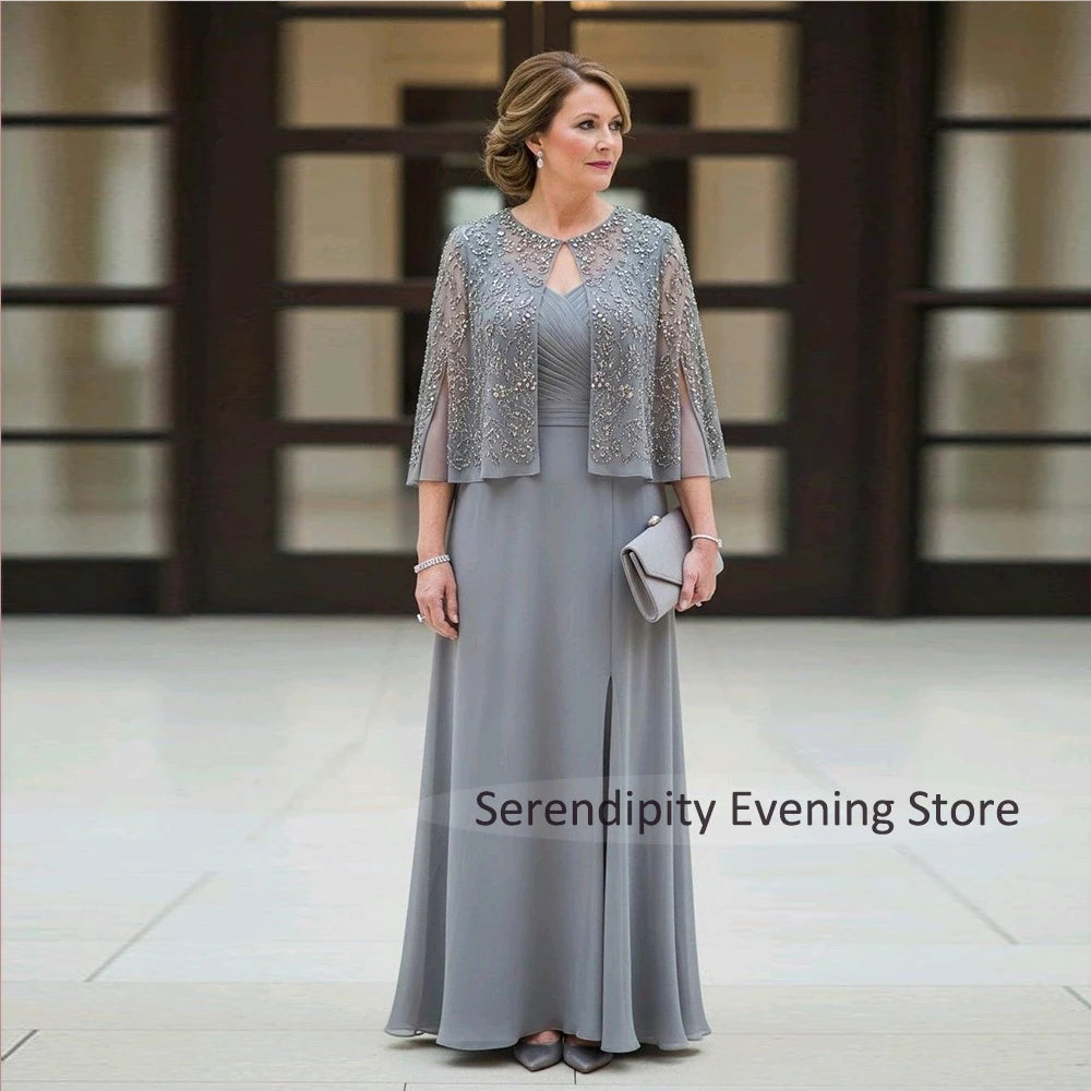 Two-Piece Jersey Mother of the Bride Gown with Jacket