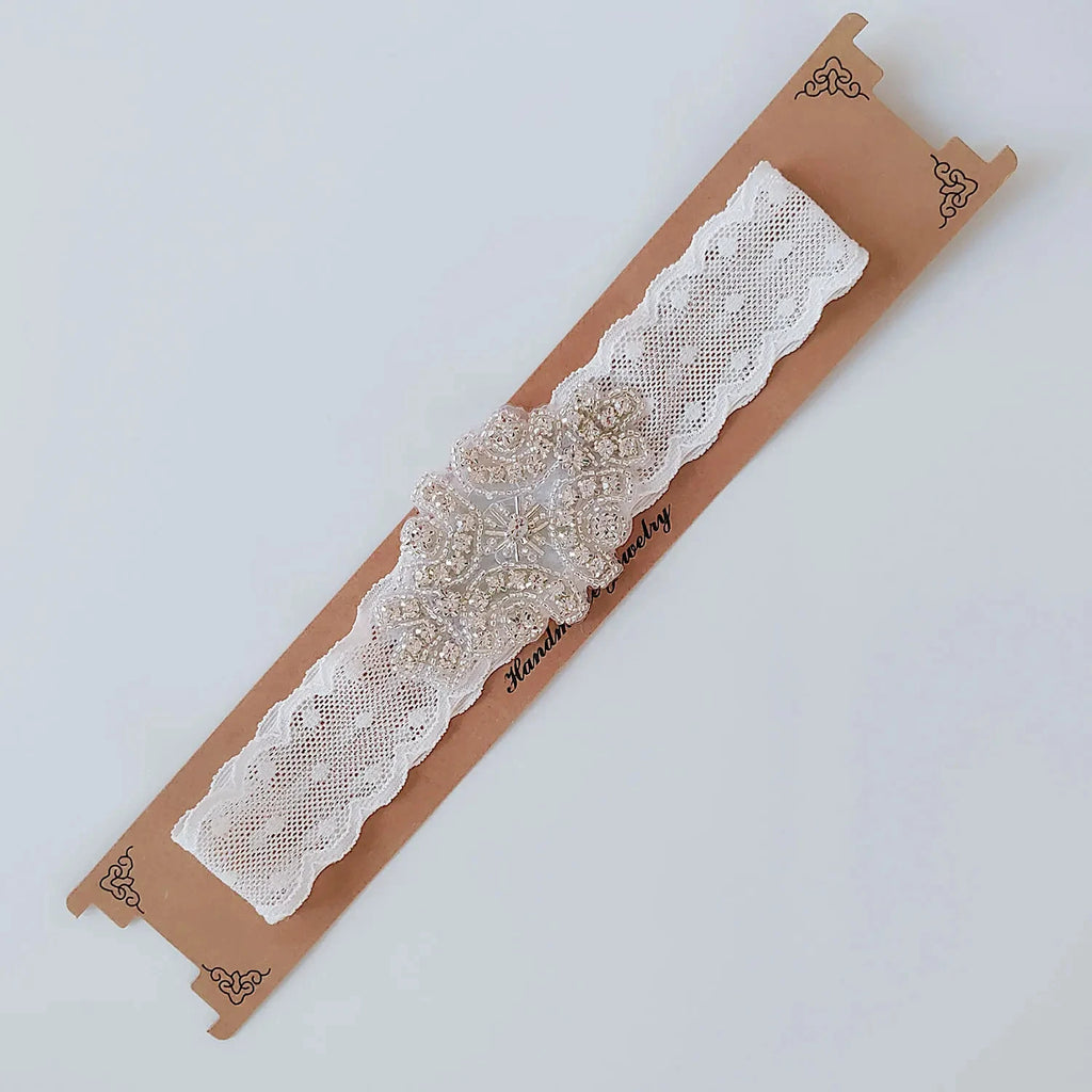 Shinny Bead Crystals Wedding Garter for Bride Leg Ring Loop Thigh Leg Garter  For Wedding Bridal  Accessories