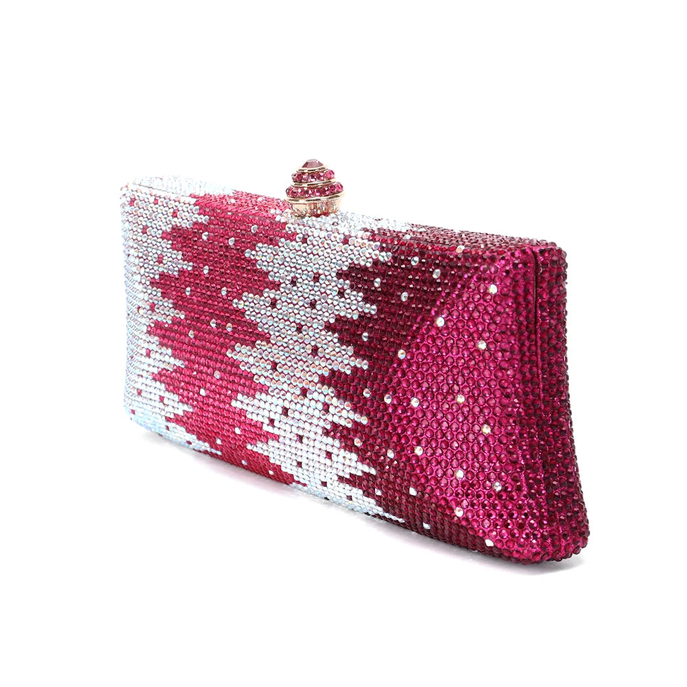 XIYUAN 25 Colors Best Selling Diamond Woman Handbag Crystal Gala Dinner Party Evening Purse Colorful Wedding Bridal Clutch Bag
