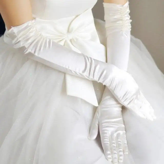 Wholesale Bridal Gloves Beaded With Finger Bride Gloves Guantes Wedding Accessories 2026