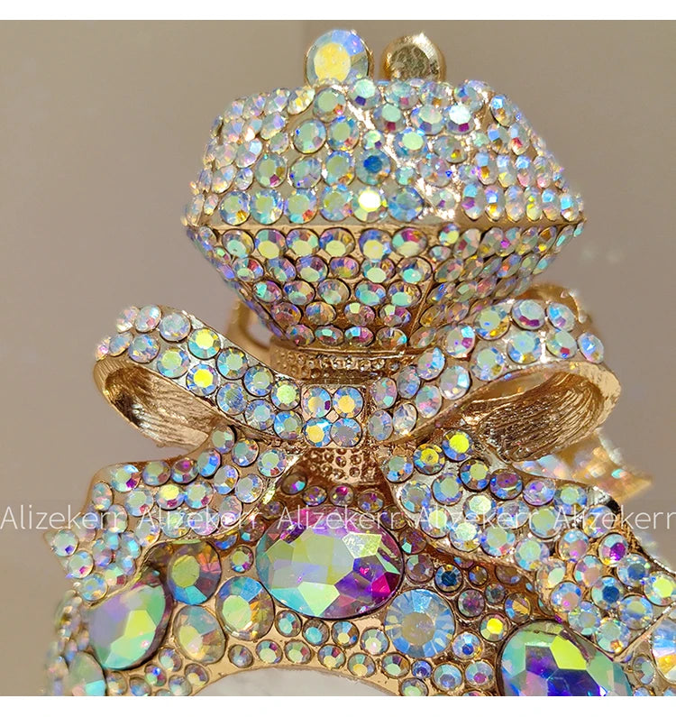 Perfume Bottle Crystal Evening Clutch