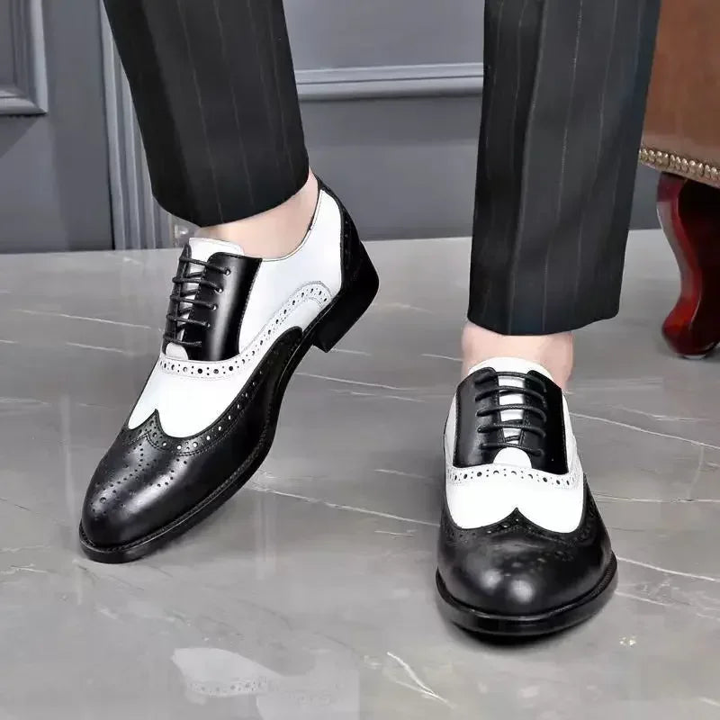 Designer's Classic Men's Formal Shoes, Lace Up Shoes, Plus Size Pointed Business Casual Comfortable Men's Wedding Formal Shoes