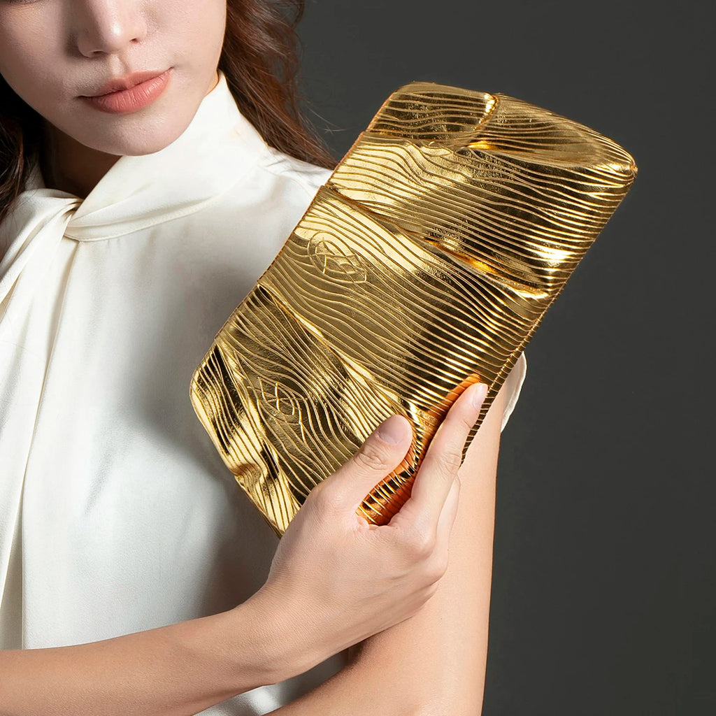 Golden Designer Evening Clutch