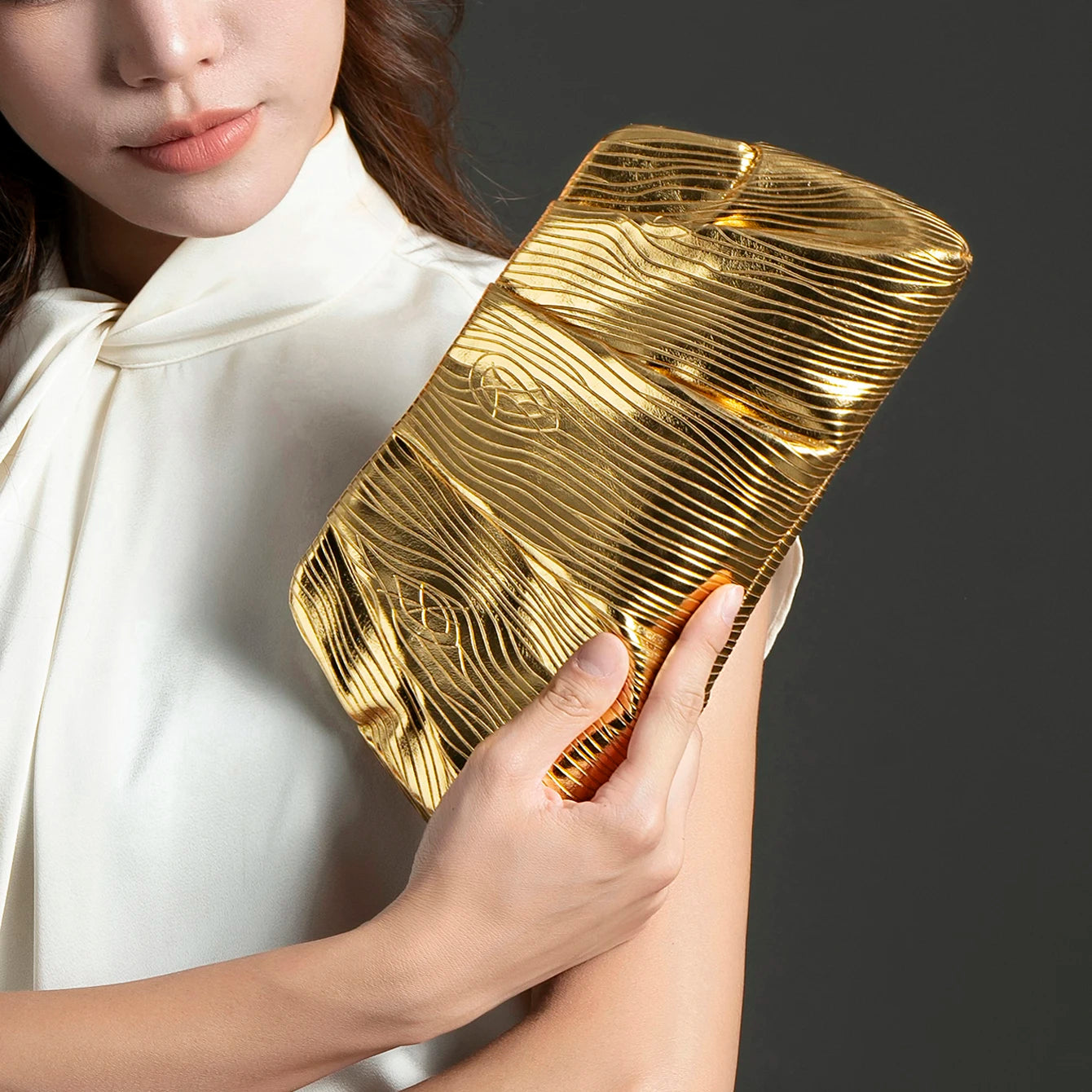 Golden Designer Evening Clutch