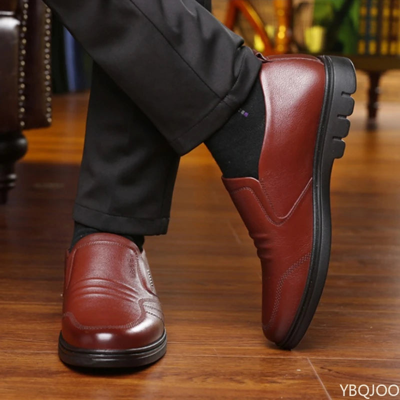 2025 Large Size Fashionable Men's Office Formal Shoes Low Cut Daily Comfortable Round Toe Multifunctional Men's Wedding Shoes