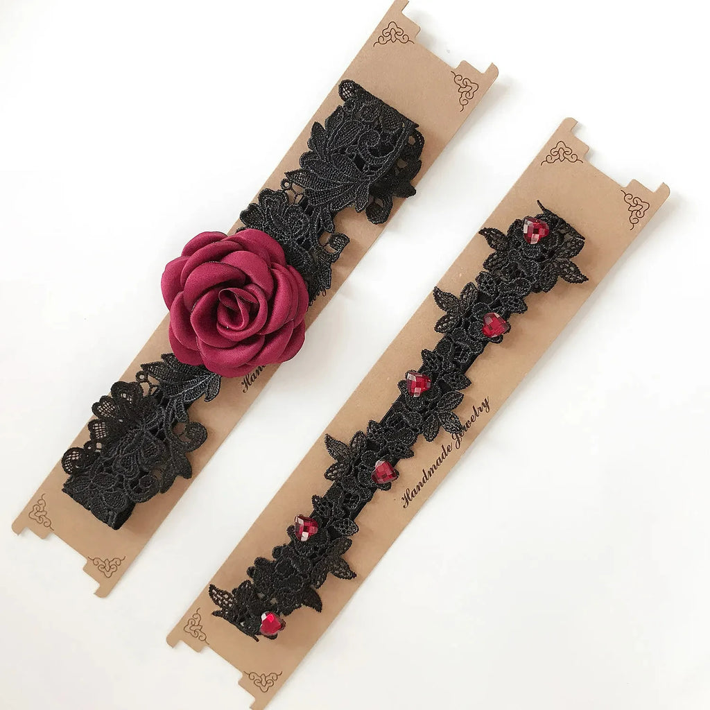 Lace Flower Thigh Ring Pearls Wedding Garter Belt Bridal Cosplay Fashion Stocking Ring