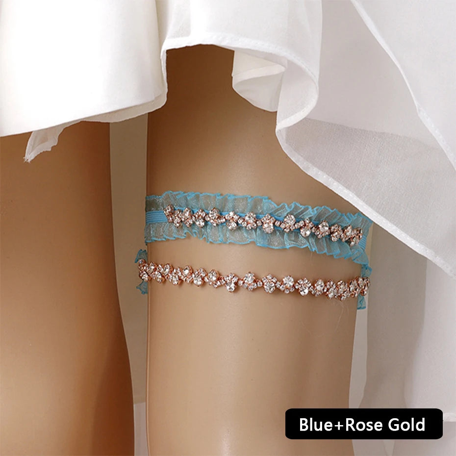 Rhinestone and Crystal Bridal Garter Jewelry