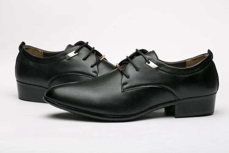 Elegant Leather Men Shoes Italian Formal Dress Male Footwear Luxury Brand Fashion Moccasins Office Working Oxford Shoes for Man
