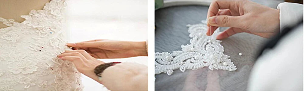 Strapless Applique Mini Wedding Dress