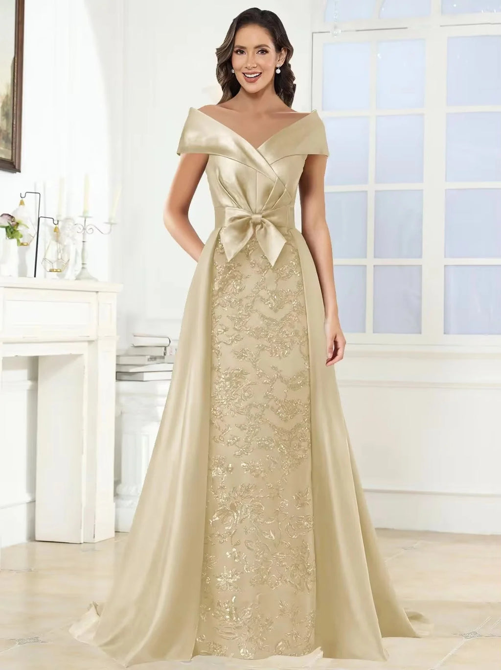 Plus Size Mother Of The Bride Dresses Off The Shoulder Appliques Groom Long Mother Dresses For Wedding Guest Dress Customized