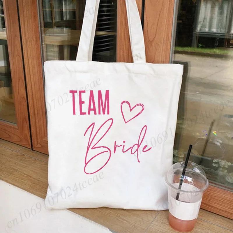 “Team Bride” Canvas Tote Bag