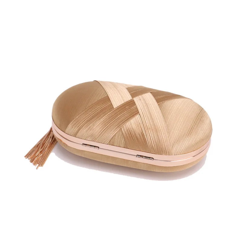 Clutch Bag for Women Elegant Tassel Lightweight Sparkling Compact for Party Wedding Evening