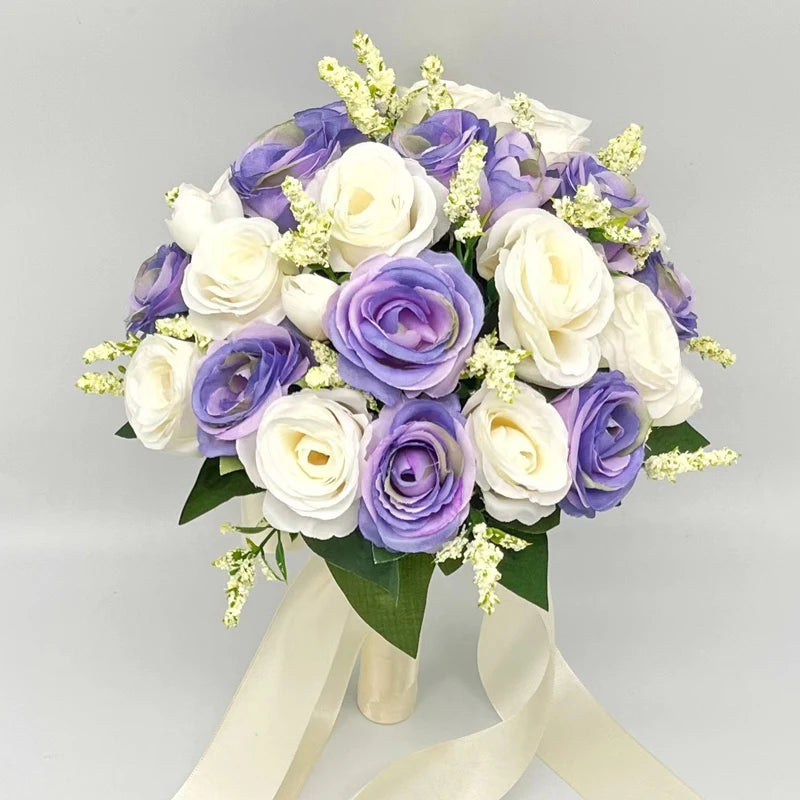 Bride Bouquet Wedding Bouquet Bride Bridesmaid Wedding Accessories Holding Flowers Artificial Natural Rose Wedding Bouquet