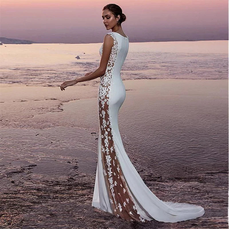 Fitted Ivory Lace Bridesmaid Gown