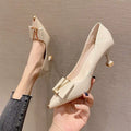 2026 Summer New Pointed-Toe Stiletto Heels, Women's Medium Height Office Pumps, Elegant Work Dress Shoes for Commuting