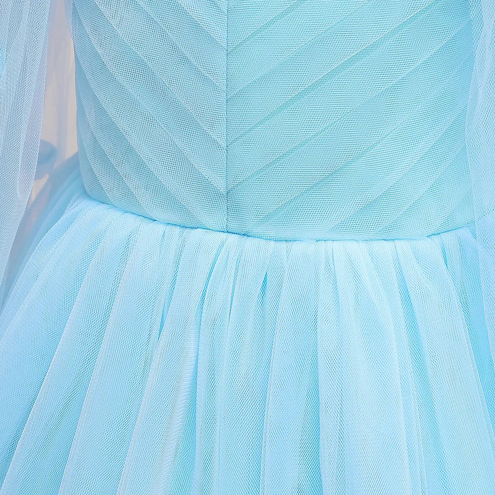 Off-Shoulder Tulle Junior Bridesmaid Dress