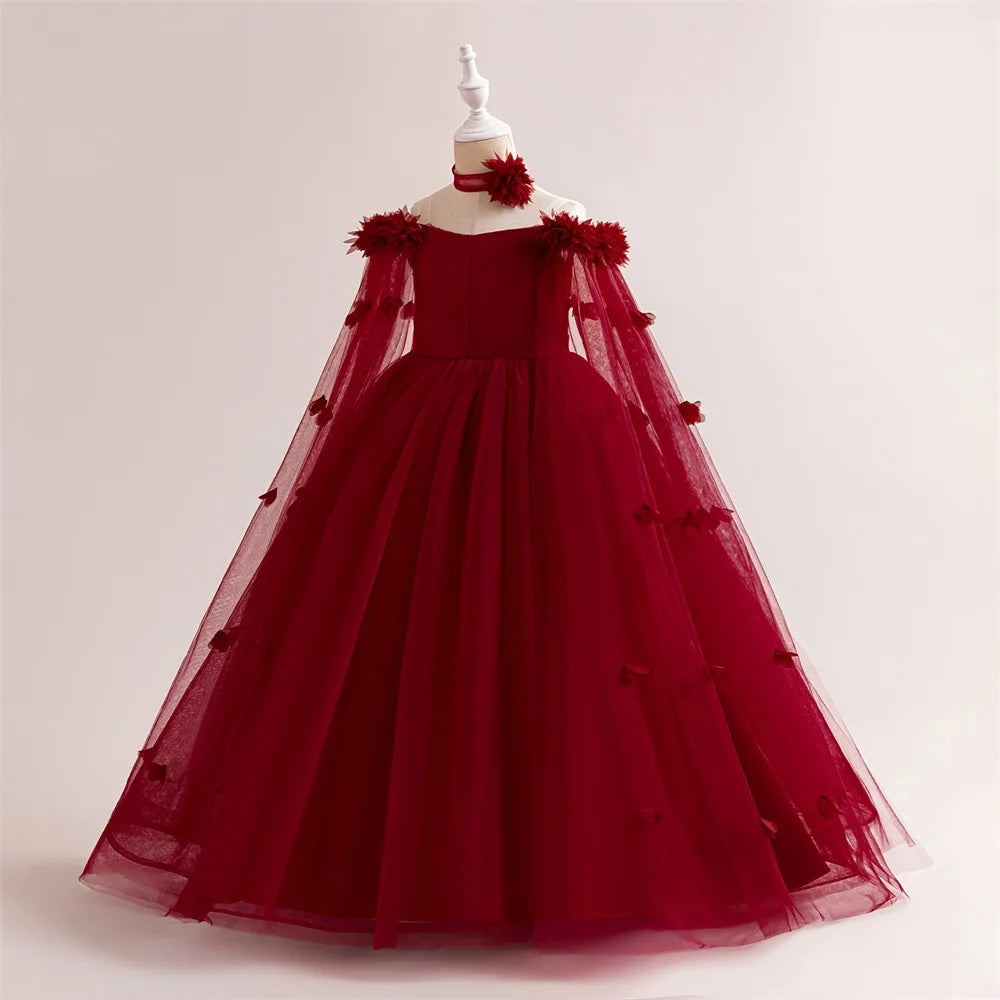 Off-Shoulder Tulle Junior Bridesmaid Dress