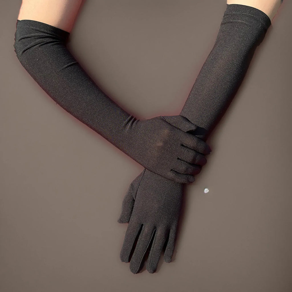 1/3/6 Pair Bridal Long Gloves Milk Silk Elastic Satin Dance Glove Elegant Wedding Festival Party Breathable Sunscreen Mittens