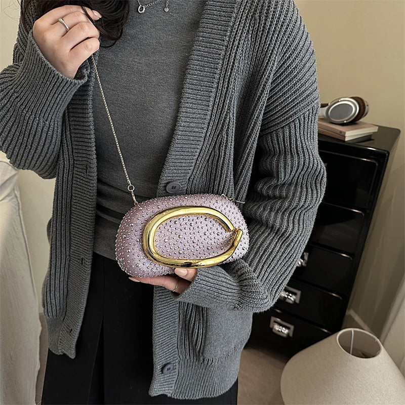 Red Wedding Evening Clutch Bag For Women Luxury Silver Gold Fashinon Party Purse And Handbag Trend Lady Lipstick Crossbody Bag
