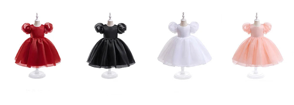 Floral Print Girls' Party Dress