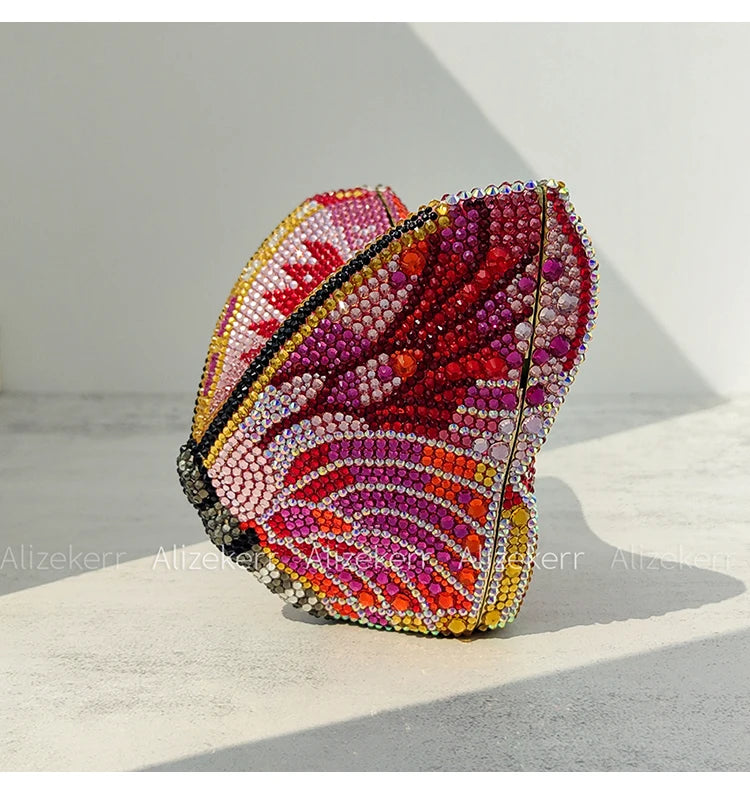 Butterfly Crystal Evening Clutch