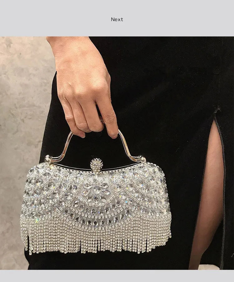 Golden Tassel Bridal Clutch