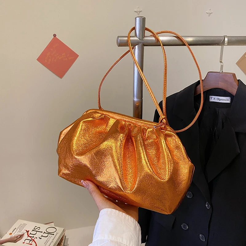 Golden Crossbody Evening Clutch