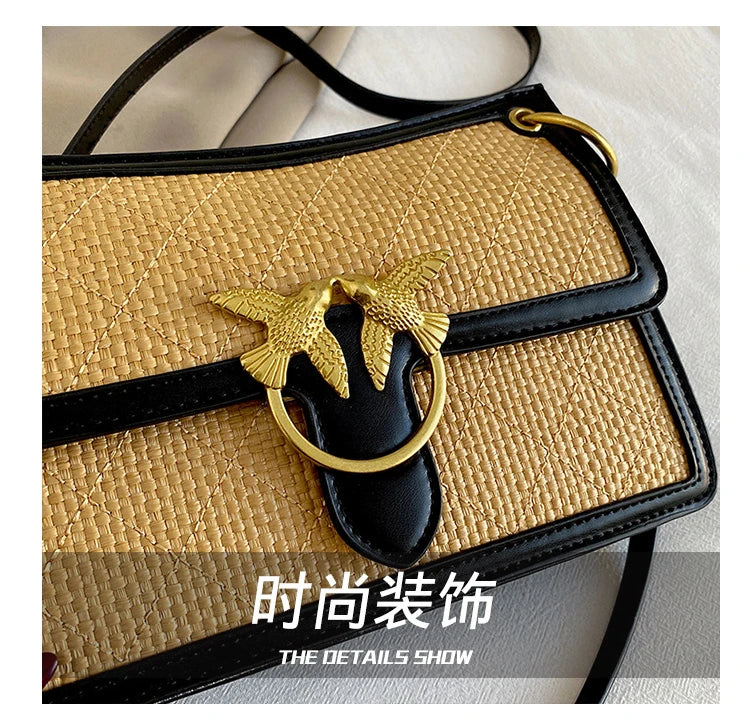 Unique Elegant Diaper Bag Leather Ladies Messenger Purse High End Minimalist Trendy Crossbody Handbag