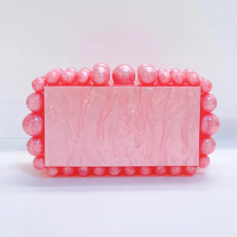 Leopard Acrylic Box Evening Clutch