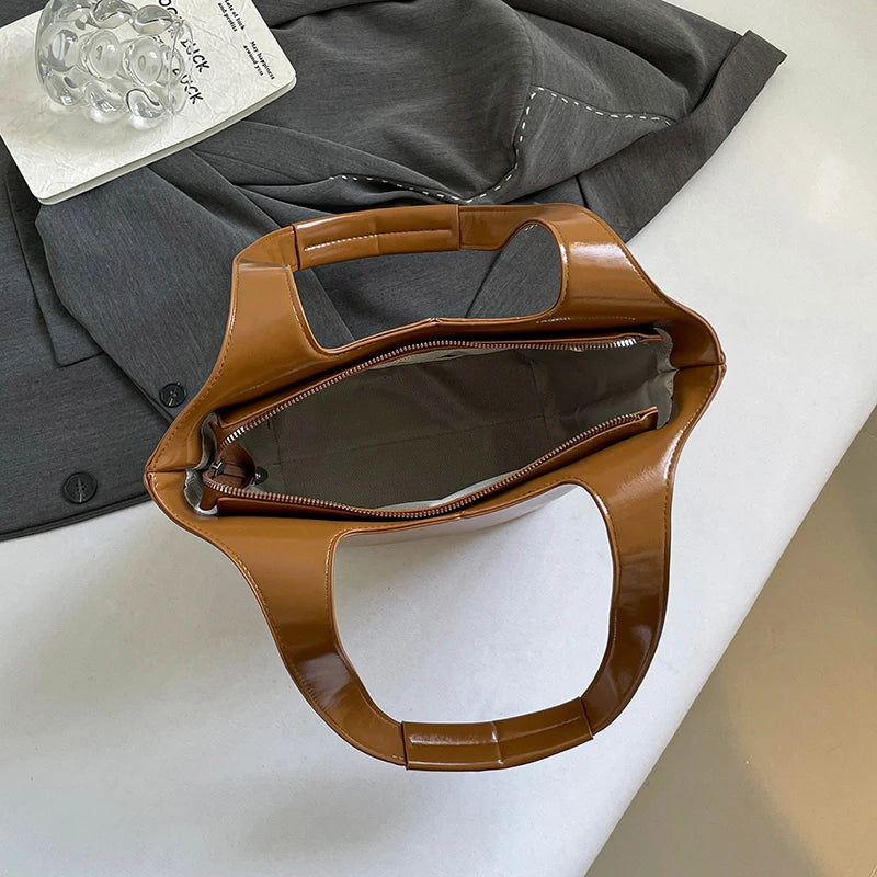 Red Wedding Purse Fashion Handbag Clutch Women Korean Style Solid PU Leather Shoulder Bag Designer Bucket Tote Lady Commute Bag