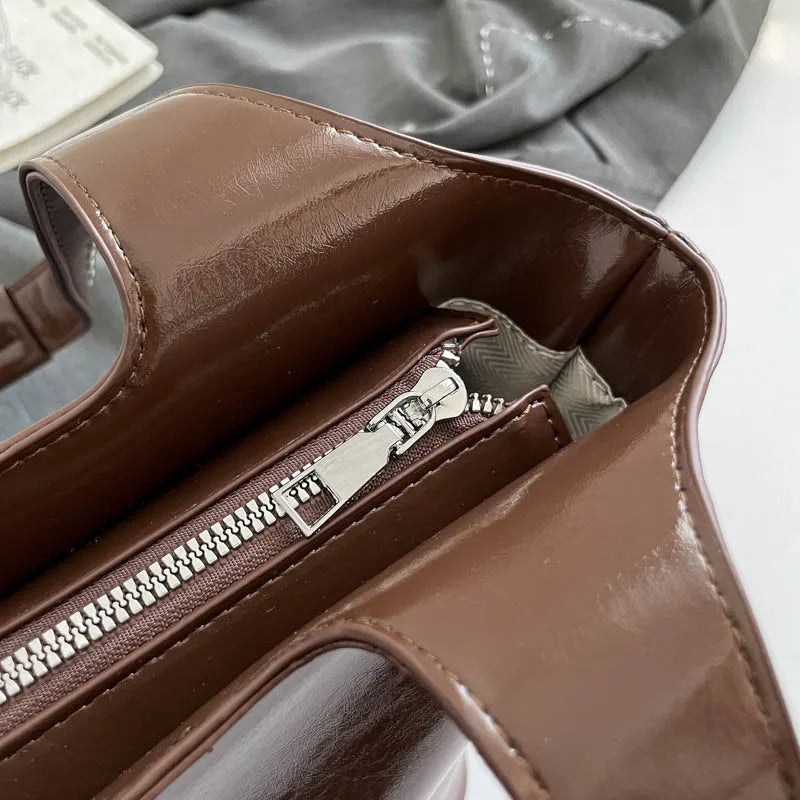 Red Wedding Purse Fashion Handbag Clutch Women Korean Style Solid PU Leather Shoulder Bag Designer Bucket Tote Lady Commute Bag