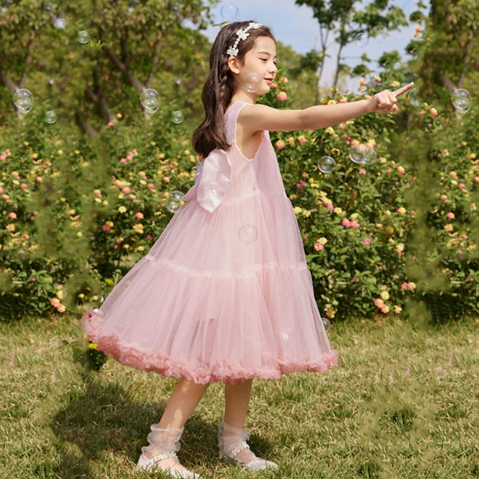 Customized Dress Flower Girl Dress For Wedding  Appliques Fairy Dress Ball Gown Girl Princess Tulle Baby Simple Dress 2025