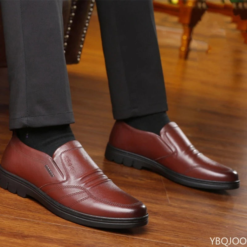 2025 Large Size Fashionable Men's Office Formal Shoes Low Cut Daily Comfortable Round Toe Multifunctional Men's Wedding Shoes