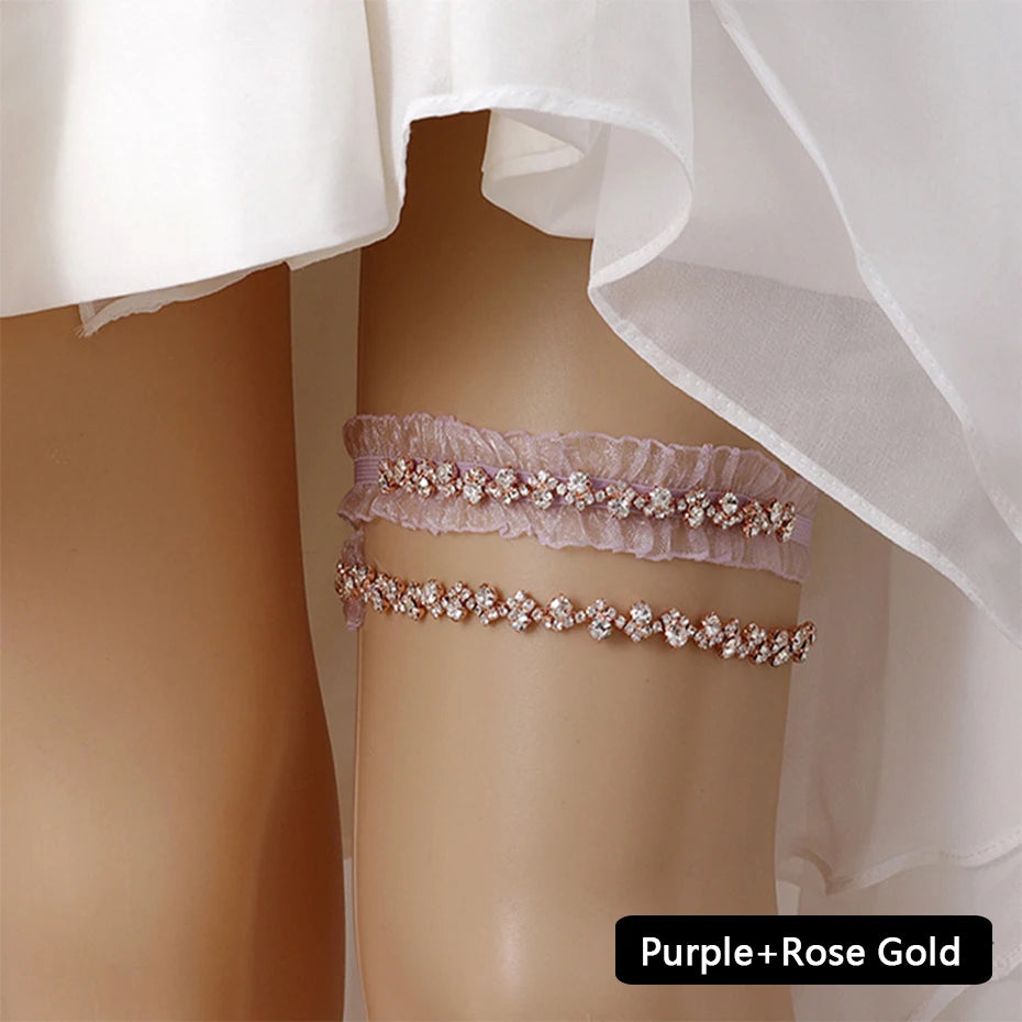 Rhinestone and Crystal Bridal Garter Jewelry