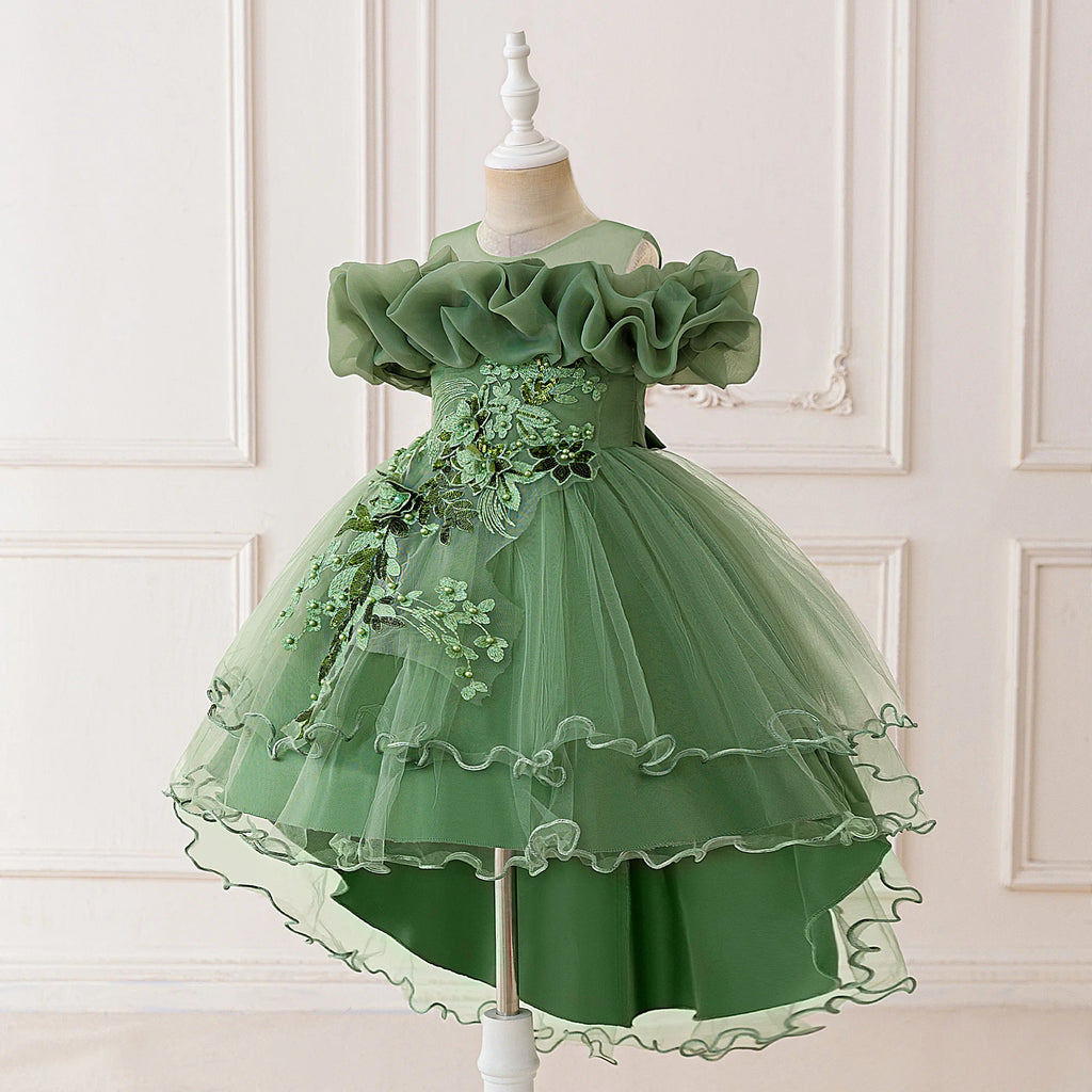 Pink Tulle Princess Flower Girl Dress