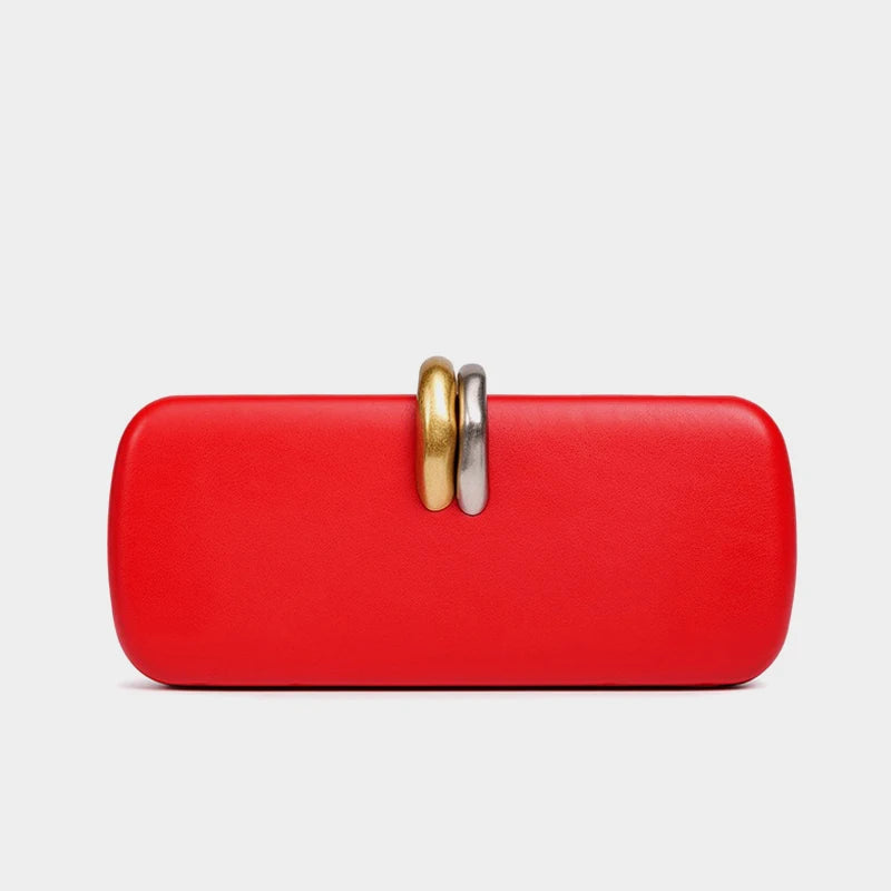 Box Rigid Metal Detail Clutch