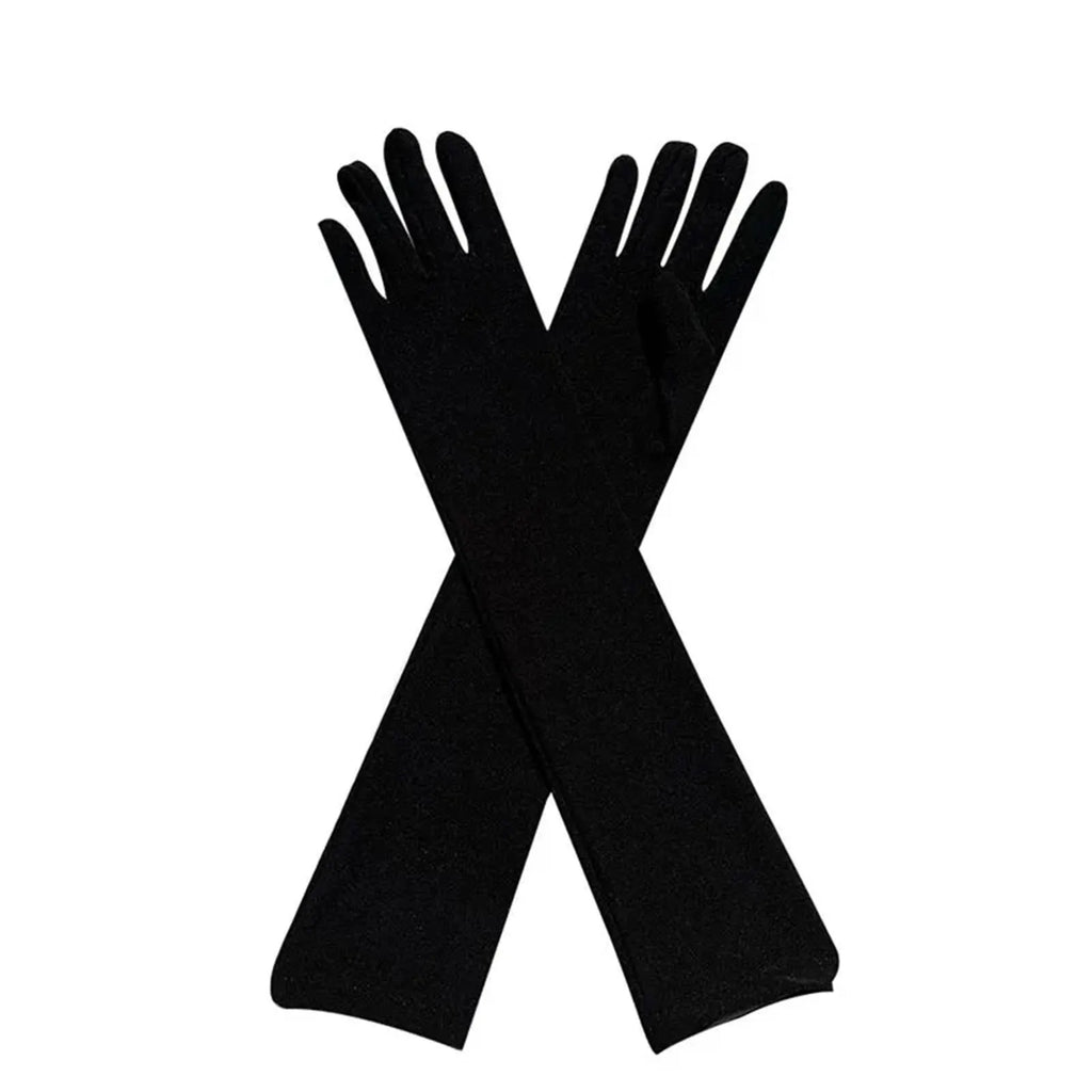 1/3/6 Pair Bridal Long Gloves Milk Silk Elastic Satin Dance Glove Elegant Wedding Festival Party Breathable Sunscreen Mittens
