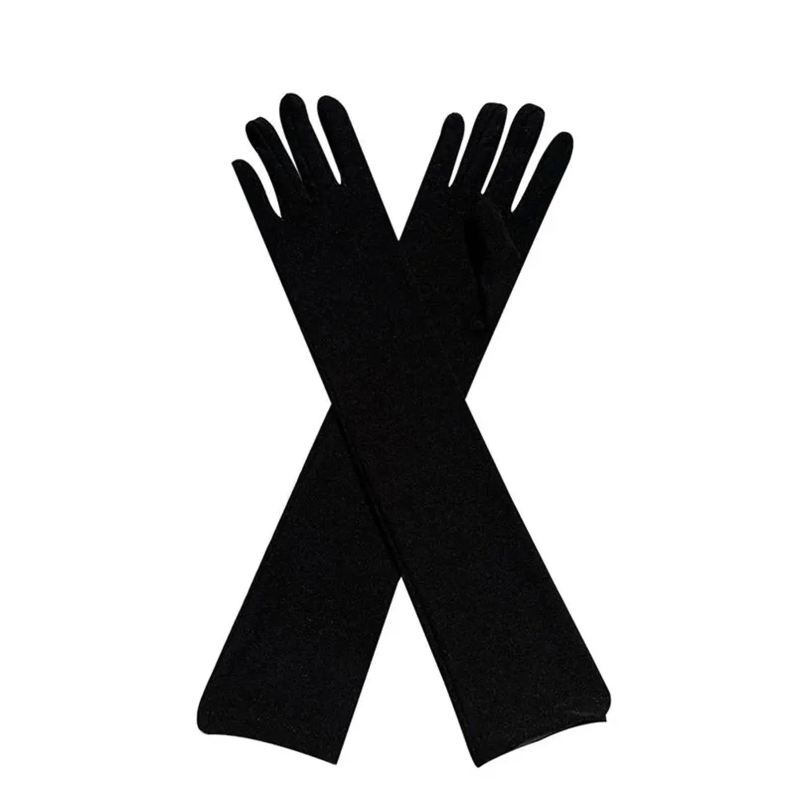 1/3/6 Pair Bridal Long Gloves Milk Silk Elastic Satin Dance Glove Elegant Wedding Festival Party Breathable Sunscreen Mittens