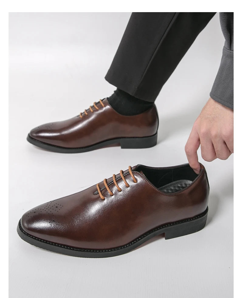 Men's Dress Shoes Trend Wedding Social Casual Leather Men Office Casual Business Shoes High Quality Formal Oxford Shoes Male