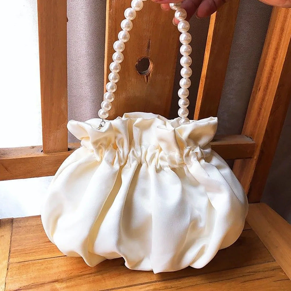 Beautiful Ivory Evening Pearl Handbag Weddings Bride To Be Supplies Simple Elegant Purse Bachelorette Party Bridesmaid Souvenirs