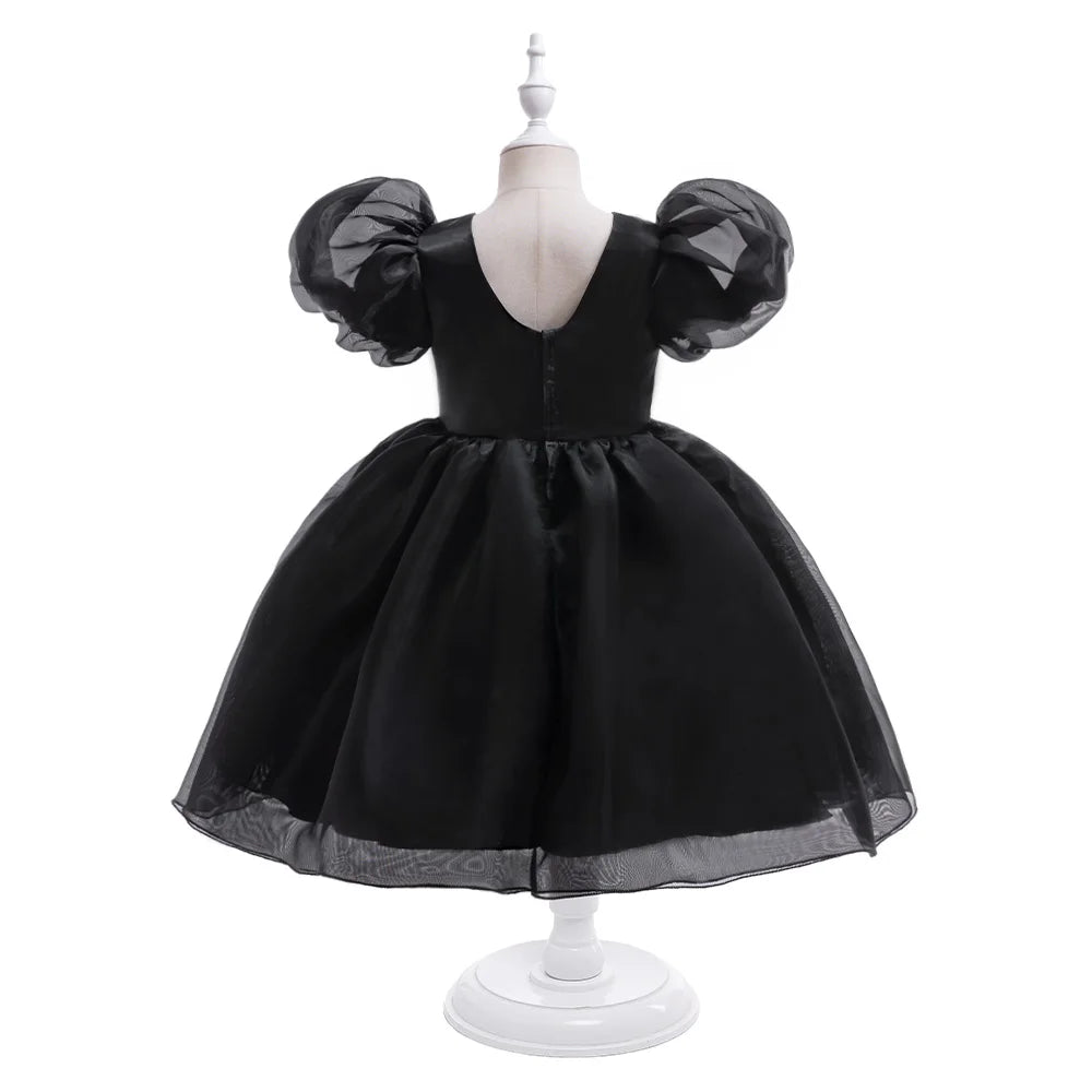 Floral Print Girls' Party Dress