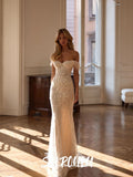 Floral Appliques Charming Wedding Dress, Fantasy Pearls Mermaid Bride Wear, Customized Delicate Heart-shaped Glitter Bridal Gown