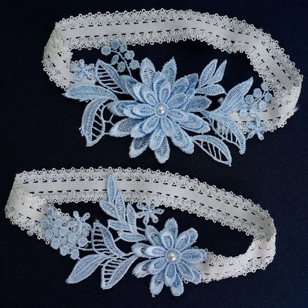 Fashion Polyester Wedding Garter Lace Embroidery Floral Bridal Thigh Ring Leg Ring Bridal