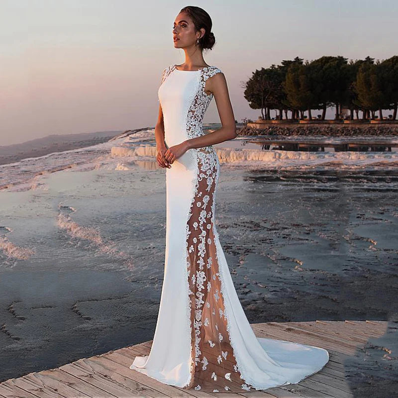Fitted Ivory Lace Bridesmaid Gown
