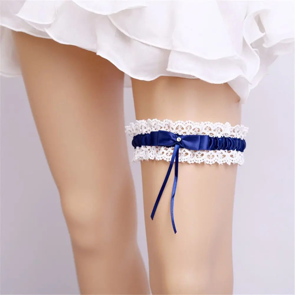 Bow Floral Lace Bridal Garter
