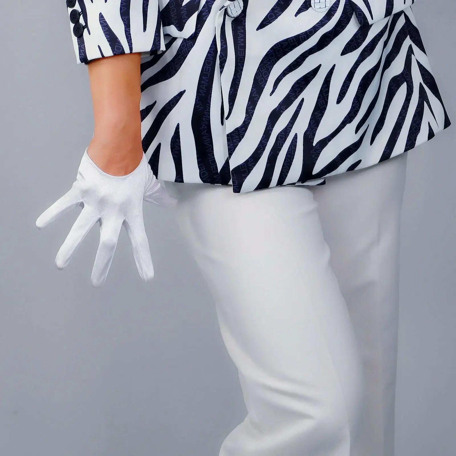 Ultra-Short Satin Half-Palm Gloves