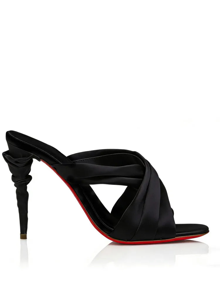 2026Summer New Women's Stiletto Sandals Round Head Strap Party Wedding Women's 34-44 Large High Heel Sandals