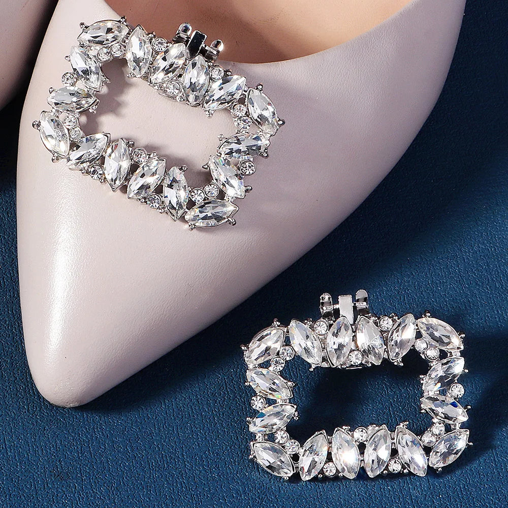 Miallo 2024 Newest Big Austrian Crystal Pearls Handmade Women Bridal Shoe Clips Wedding Alloy Bride Bridesmaid Shoe Buckle