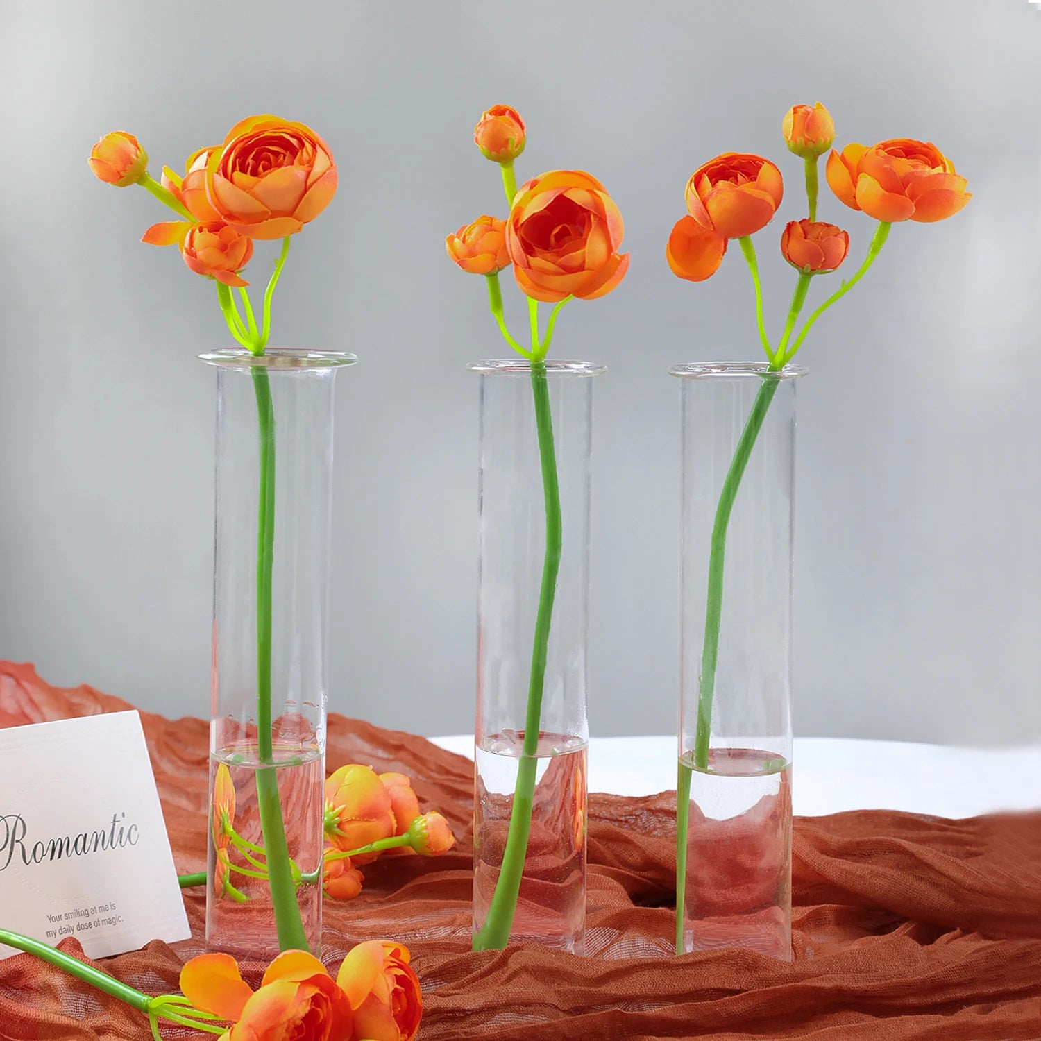 24Pcs Bride Handmade Bouquet Artificial Rose Flowers Wedding Bridesmaids Photography Props Home Decoration Mini Lotus Bouquet